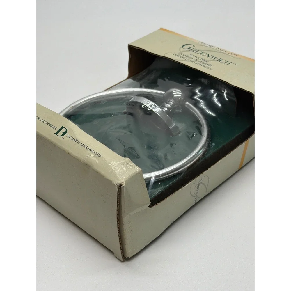 Bath Unlimited Greenwich Chrome Towel Ring Wall Mount Round 74522C New